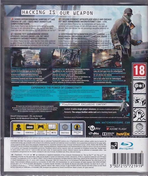 Watch Dogs - i Folie - PS3 (B Grade) (Genbrug)